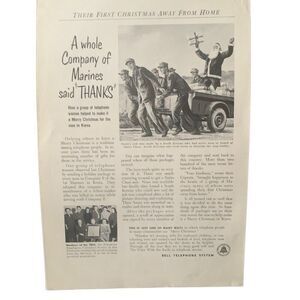 Vintage 1952 Bell Telephone Company of Marines Ad Advertisement